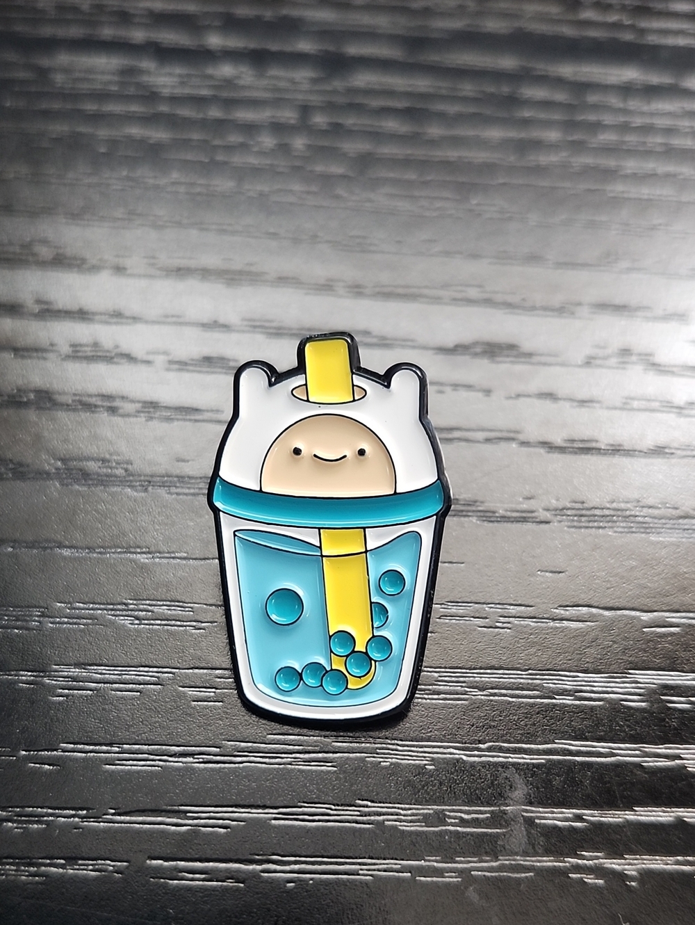 Adventure Time Bubble Tea Inspired Enamel Pin - Cute Collectible Accessory